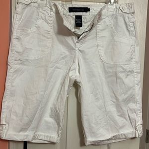 White Calvin Klein Jeans knee shorts